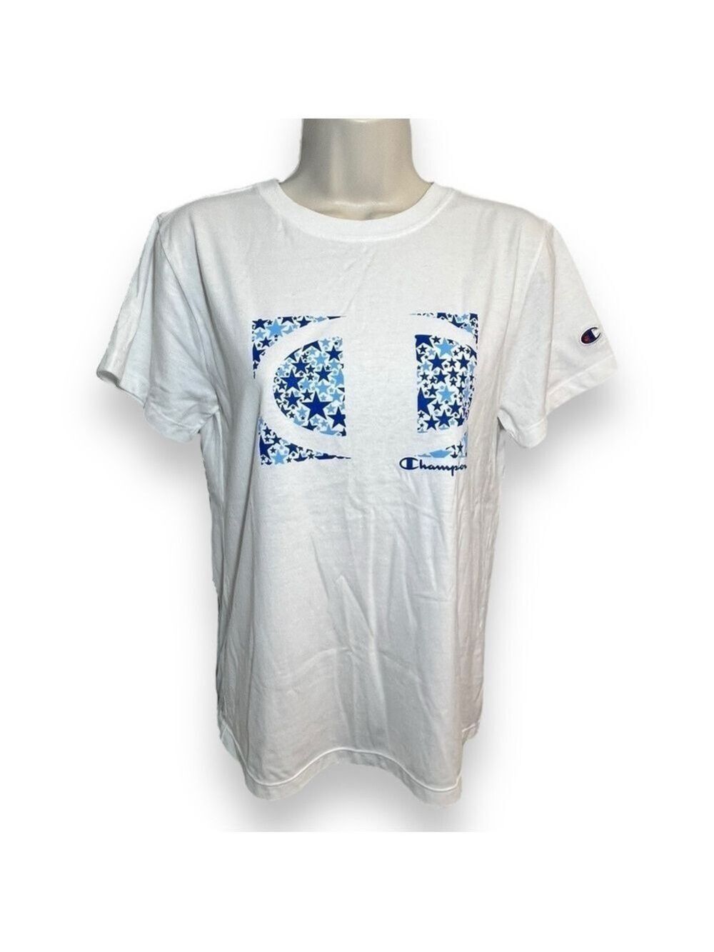 Champion Women’s Short Sleeve Graphic Tee White Size Small